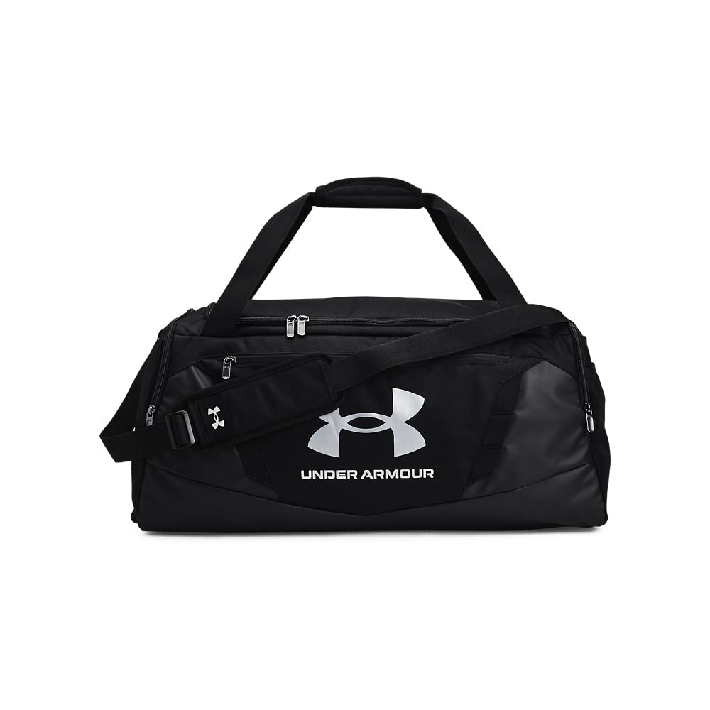 Under Armour unisex-adult Undeniable 5.0 Duffle-Large, Black (001)/Metallic Silver, One Size Fits Most