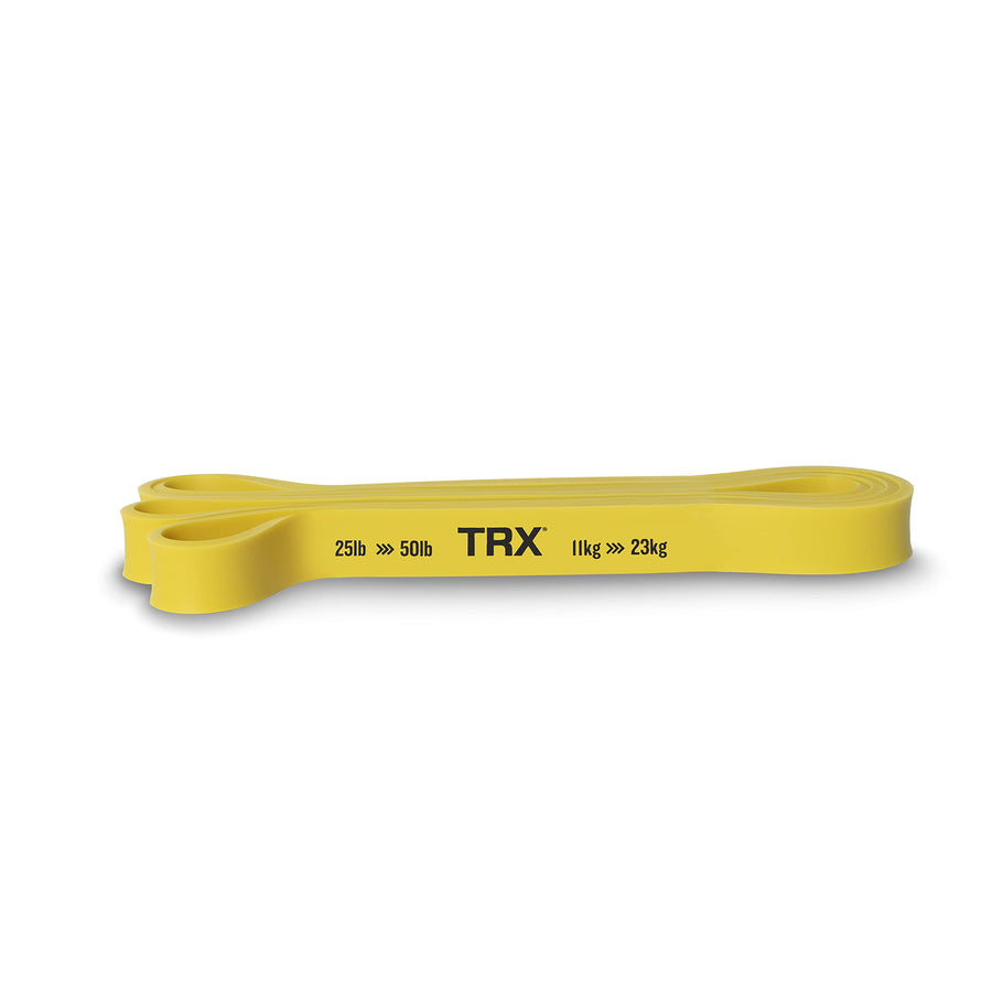 TRX Long Resistance Band – Heavy-Duty Full-Body Strength Training Band (25–50 lbs, Yellow)