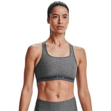 Under Armour Womens Crossback Mid Impact Heather Sports Bra