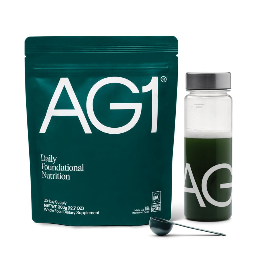 AG1 Greens Powder Supplement – Daily Multivitamin Greens with Probiotics & Digestive Support (Classic Formula)
