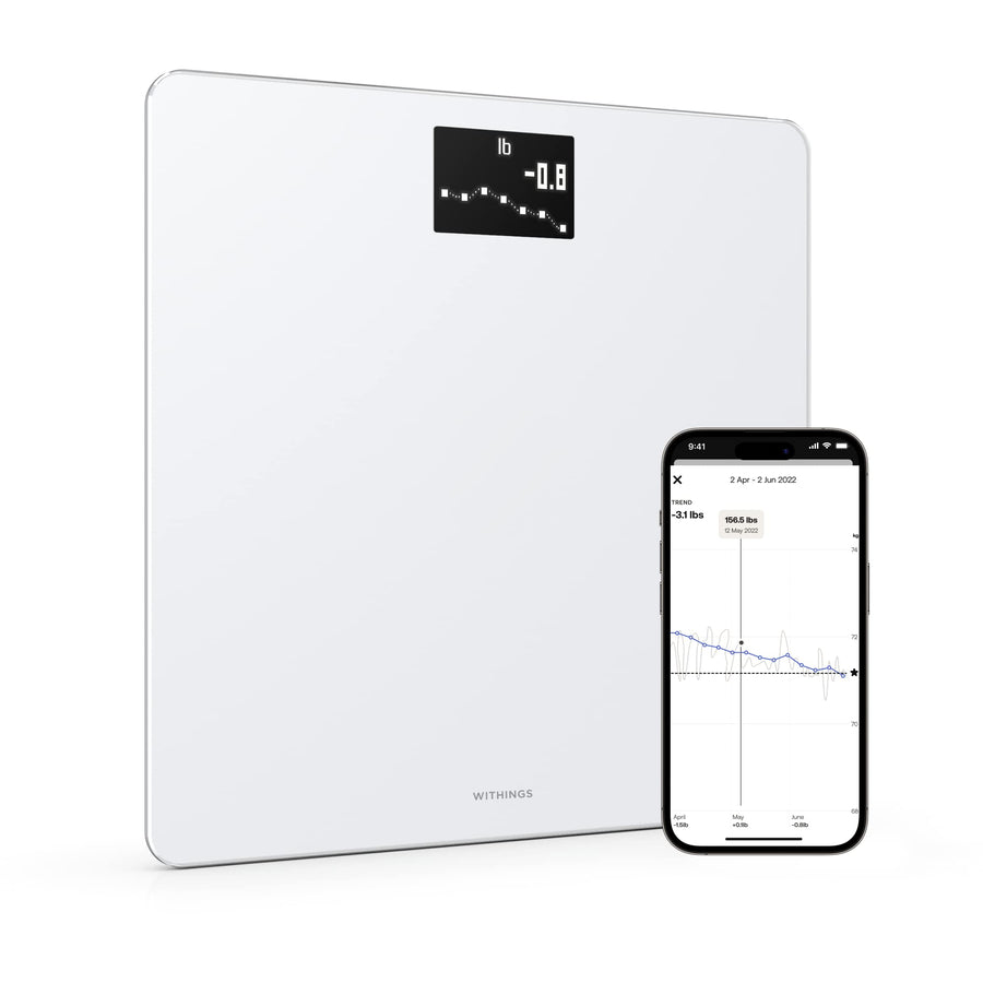 Withings Body Smart Wi-Fi Scale – Digital Weight & BMI Monitor with App Sync (White)