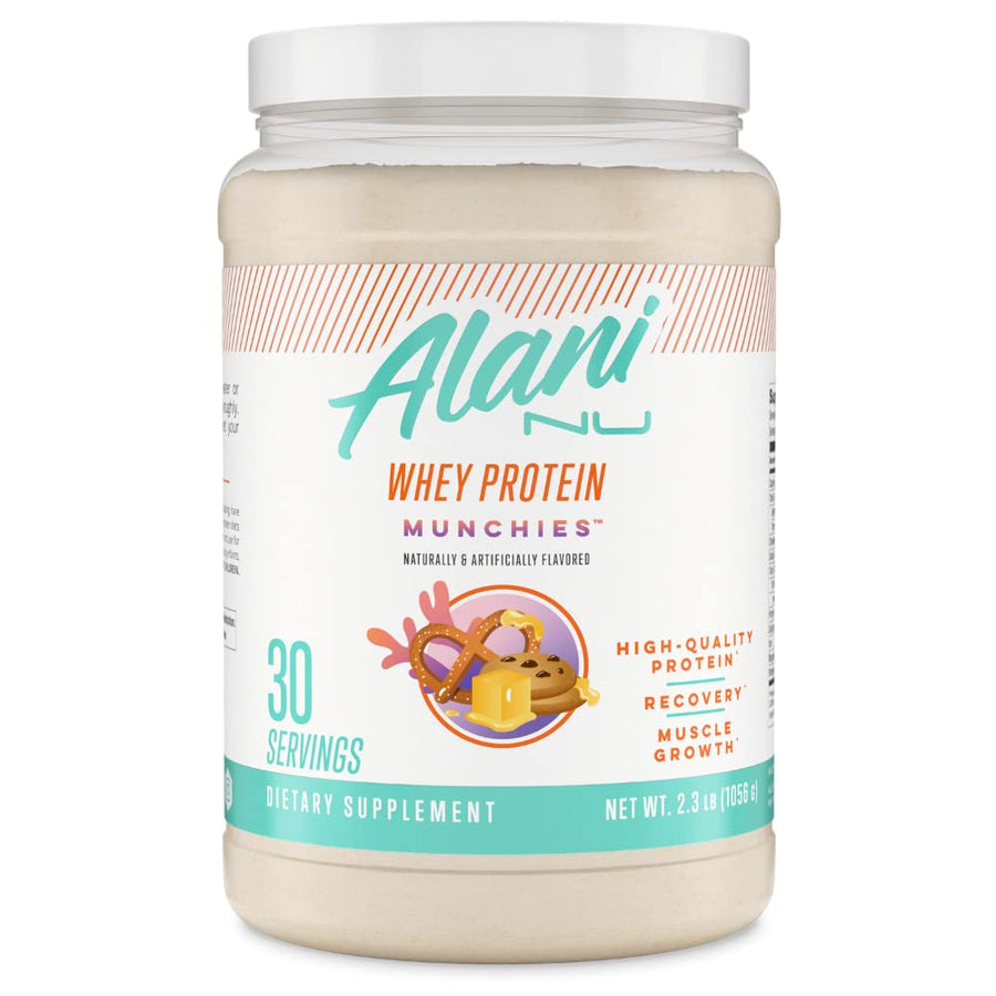Alani Nu Whey Protein Powder Munchies – 23g Protein Low Sugar Whey Protein Blend 30 Servings