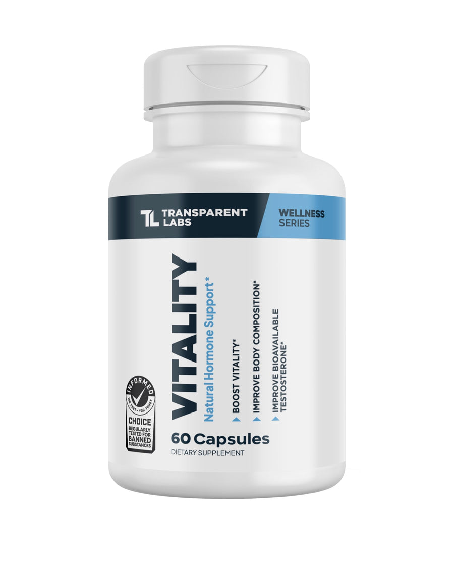Transparent Labs Vitality Testosterone Booster – Men's Vitality Support Supplement