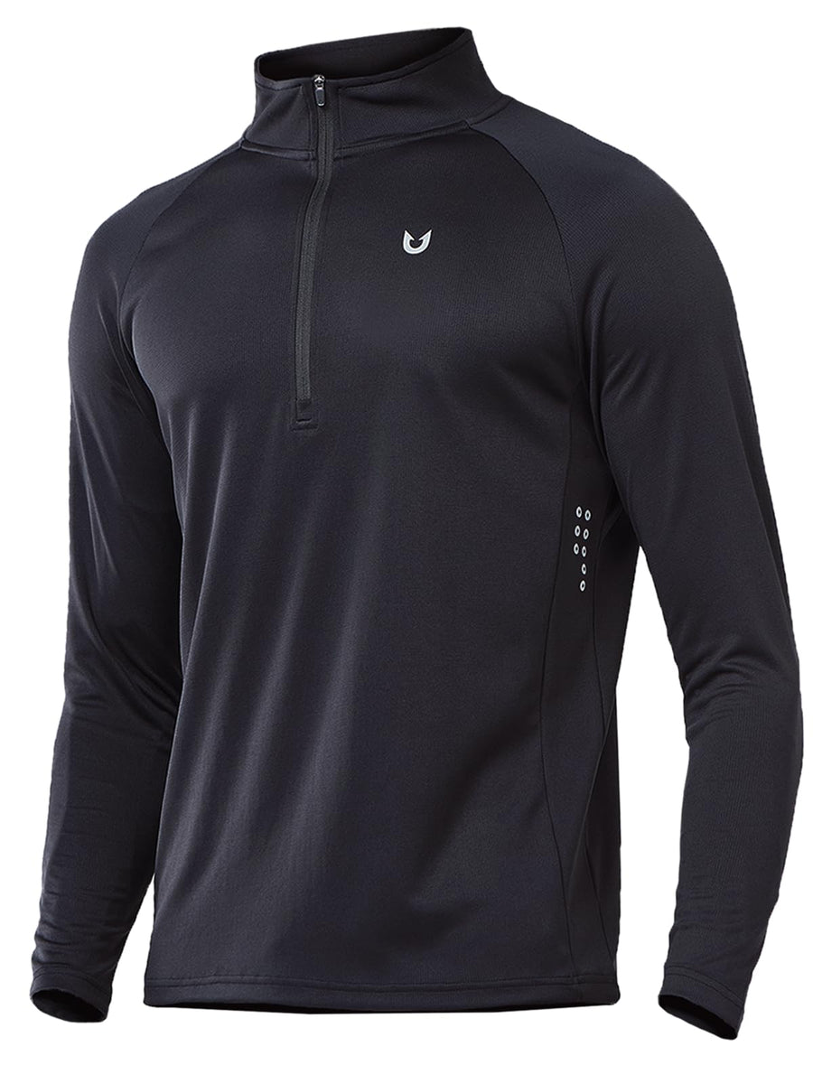 NORTHYARD Men’s Running Long Sleeve Quarter-Zip Pullover – Quick-Dry, Moisture-Wicking Athletic Shirt
