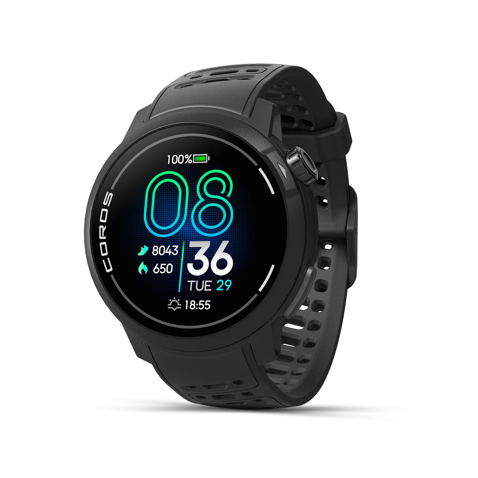 COROS PACE Pro GPS SPORT WATCH, 1.3-inch AMOLED Touchscreen, Fastest in Class Processor Running Watch, 20 days Battery Life, Navigation with Global Offline Maps, Sleep Tracking, Running, Cycling-Black