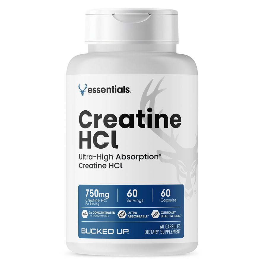 Bucked Up Creatine HCL Capsules – Creatine Performance Support Supplement (60 Capsules)