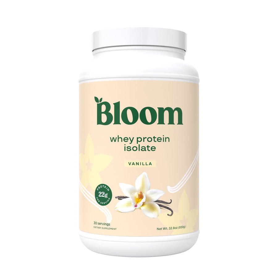 Bloom Nutrition Whey Isolate Protein Powder Vanilla – Whey Protein Isolate Blend