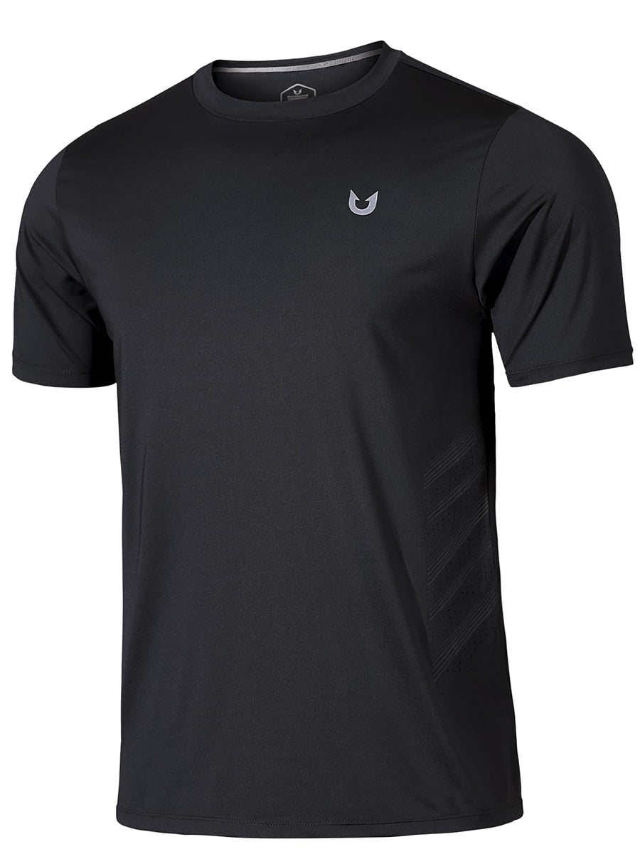 NORTHYARD Breathable Men’s Workout T-Shirt – Moisture-Wicking Short Sleeve Shirt for Training & Running, Black