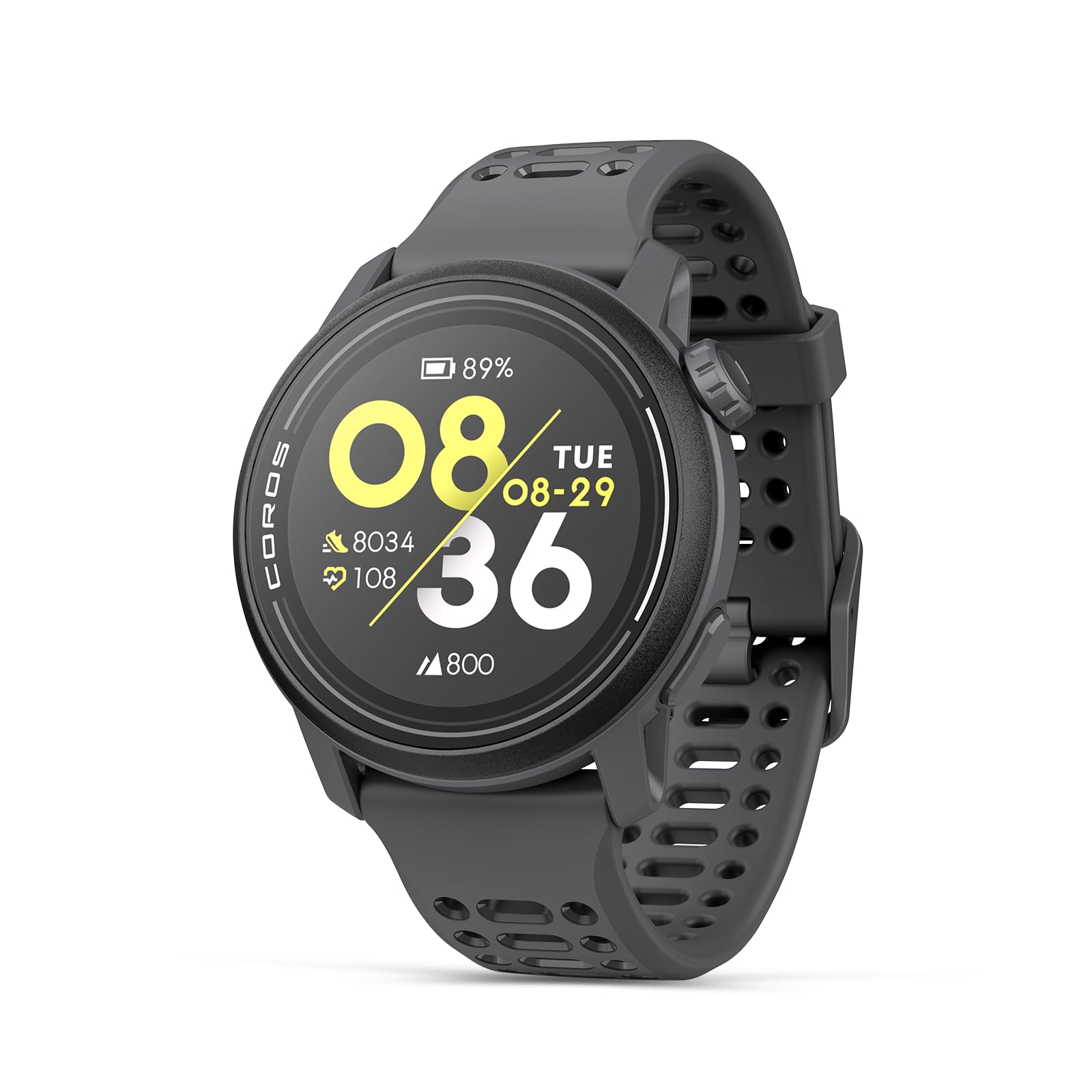 COROS PACE 3 GPS Sport Watch– Lightweight, Comfortable Running Watch, 17-Day Battery Life, Accurate GPS, Heart Rate Monitor, Navigation, Sleep Tracking, Training Plan, Run, Bike, and Ski-Black silicon