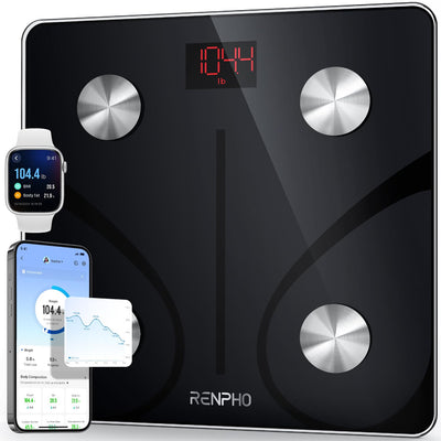 RENPHO Smart Scale for Body Weight, Digital Bathroom Scale BMI Weighing Bluetooth Body Fat Scale, Body Composition Monitor Health Analyzer with Smartphone App, 400 lbs - Elis 1