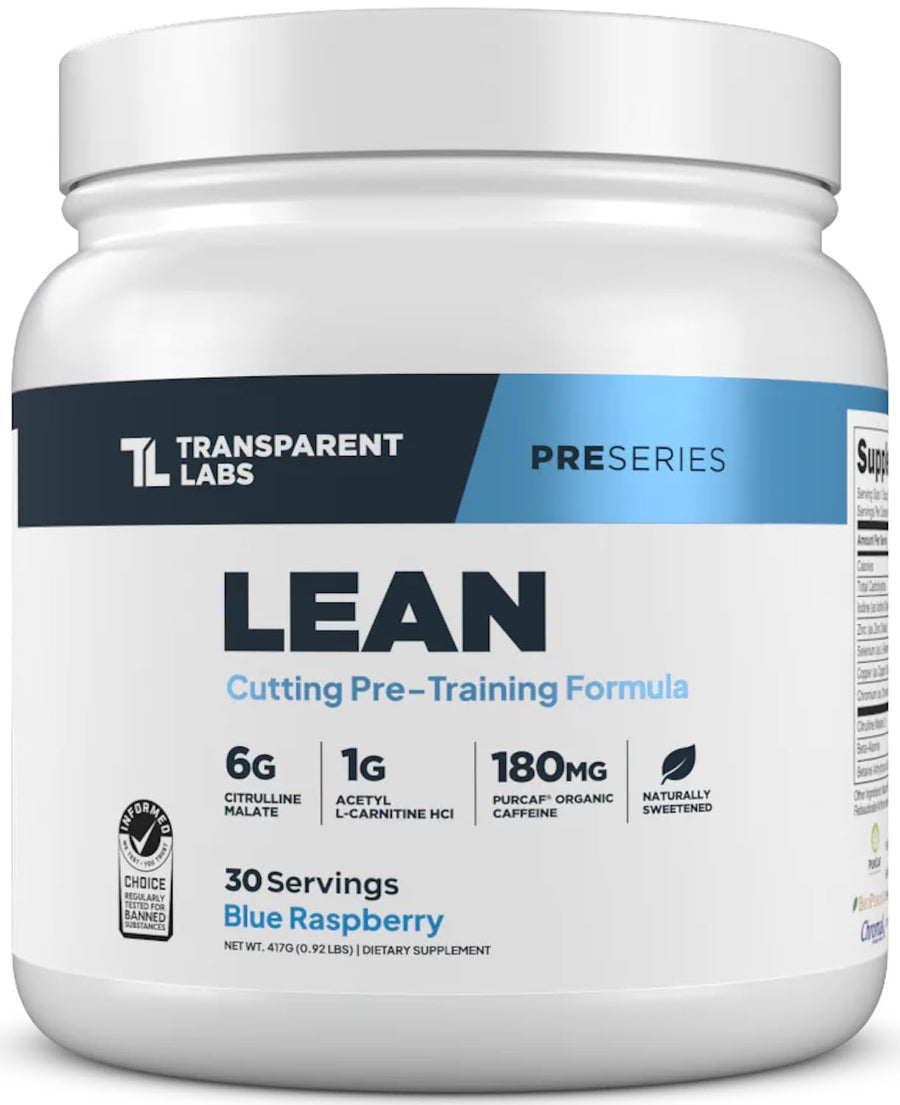 Transparent Labs Lean Pre-Workout – Body Recomposition Pre-Workout (30 Servings)
