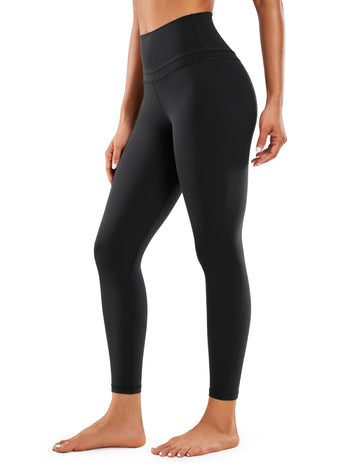 CRZ YOGA Womens Naked Feeling Workout 7/8 Yoga Leggings - 25 Inches High Waist Tight Pants Black Medium