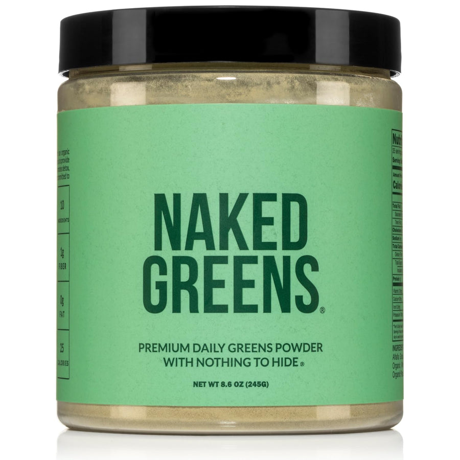NAKED Super Greens Powder – Organic Greens Supplement with Probiotics & Digestive Support (35 Servings)
