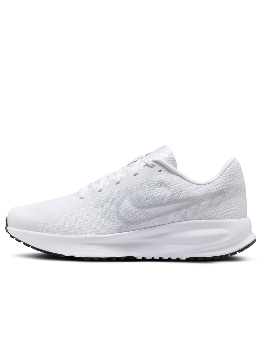 Nike Breathable Running Shoes – Cushioned Flex Groove Performance Sneakers (White/Pure Platinum/Black)