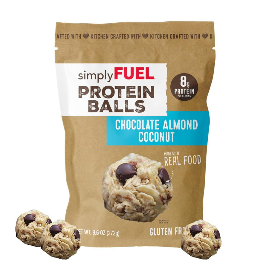 simplyFUEL Whole-Food Protein Balls Chocolate Almond Coconut – 8g Protein Gluten-Free Snack