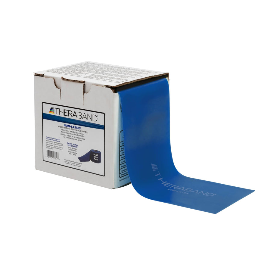 THERABAND Blue Extra Heavy Resistance Band – 25-Yard Roll, Non-Latex, Level 4