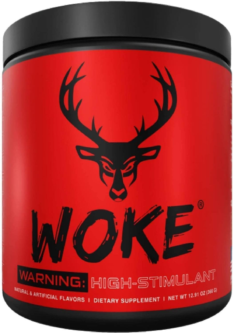 Bucked Up Woke Pre Workout – Blue Raspberry High-Stim Performance Formula