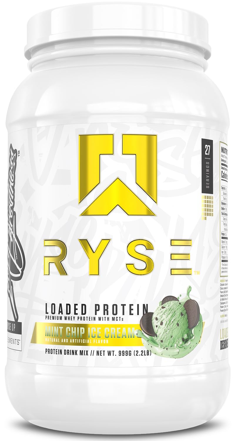 RYSE Loaded Protein – Mint Chip Ice Cream Whey Protein Blend (27 Servings)