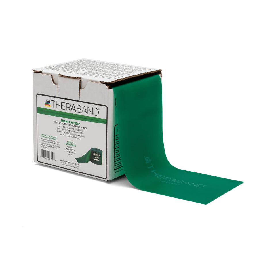 THERABAND Green Heavy Resistance Band – 25-Yard Roll, Non-Latex, Level 3