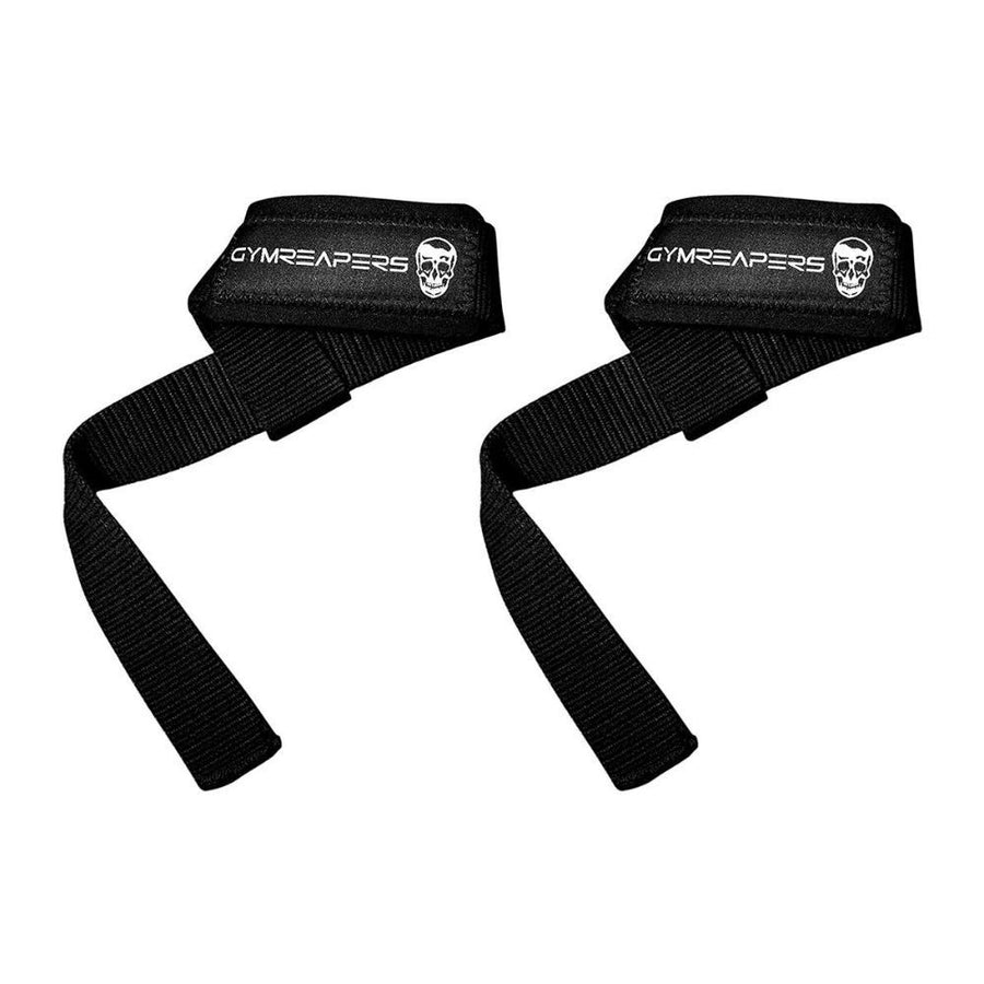 Gymreapers Lifting Straps – Heavy-Duty Wrist Support Deadlift Straps (Black, Set of 2)