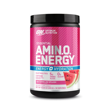 Optimum Nutrition Amino Energy Powder Plus Focus, with BCAA, Electrolytes, and Caffeine, Watermelon, 30 Servings (Packaging May Vary)