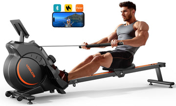 YOSUDA Magnetic Rowing Machine 350 LB Weight Capacity - Rower Machine for Home Use with LCD Monitor, Tablet Holder and Comfortable Seat Cushion