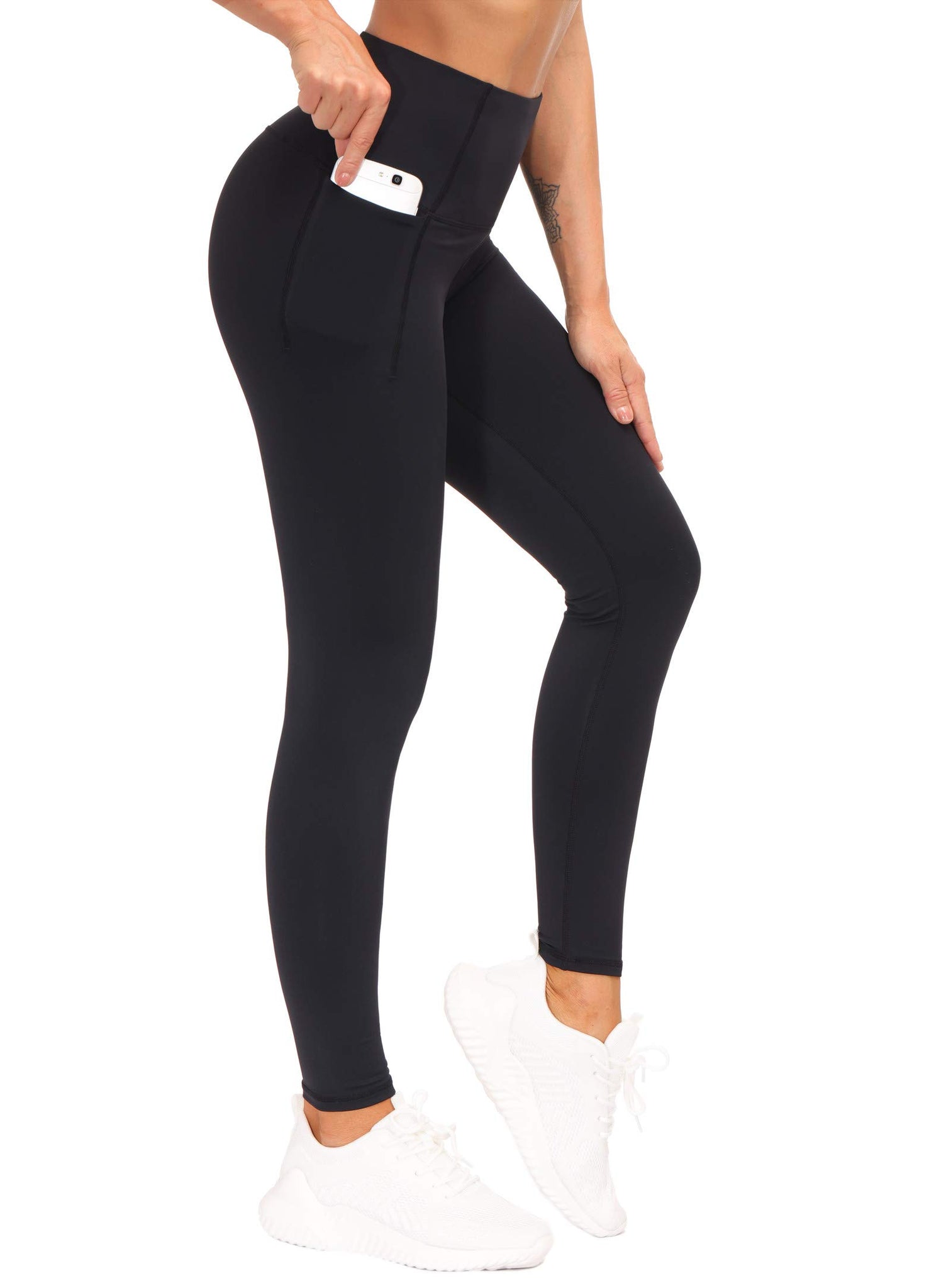 THE GYM PEOPLE Tummy Control Workout Leggings with Pockets High Waist Athletic Yoga Pants for Women Running, Fitness