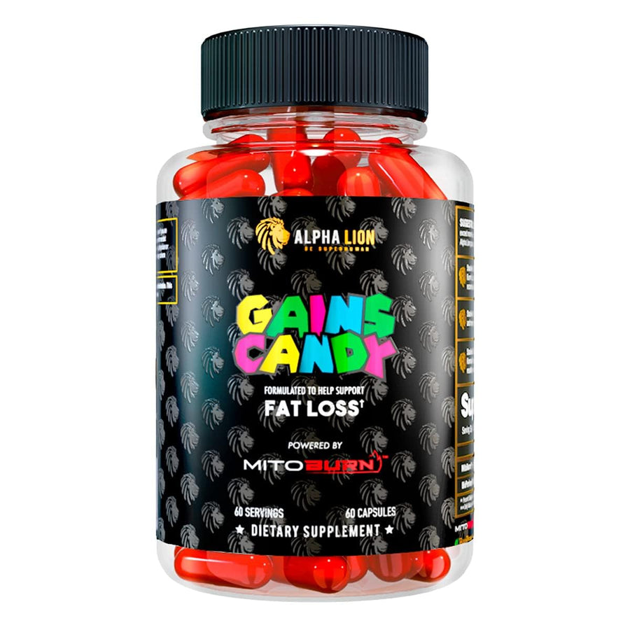 Alpha Lion Gains Candy – Appetite Suppressant & Fat Loss Support Capsules (60 Capsules)