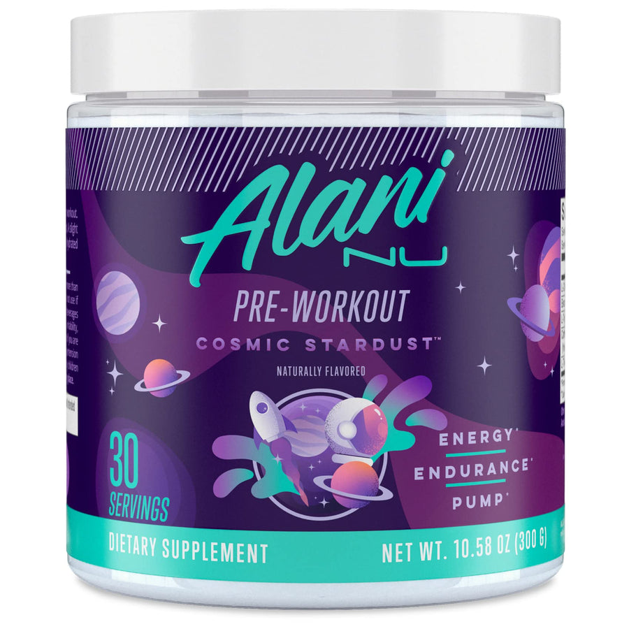 Alani Nu Pre-Workout Powder Cosmic Stardust – 200mg Caffeine Amino Energy Formula 30 Servings