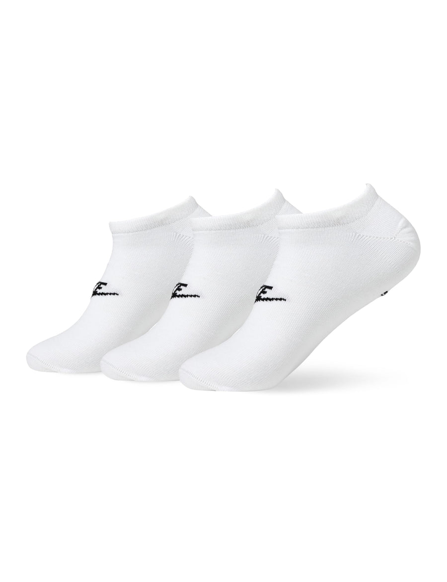 Nike No-Show Performance Socks – Low-Profile Arch Support Training Socks (White/Black)