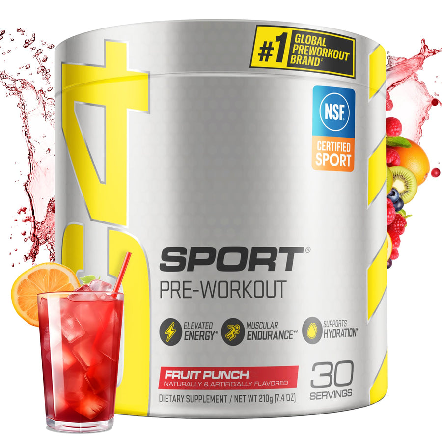 Cellucor C4 Sport Pre Workout – Fruit Punch Flavor, NSF Certified Energy Pre Workout (30 Servings)