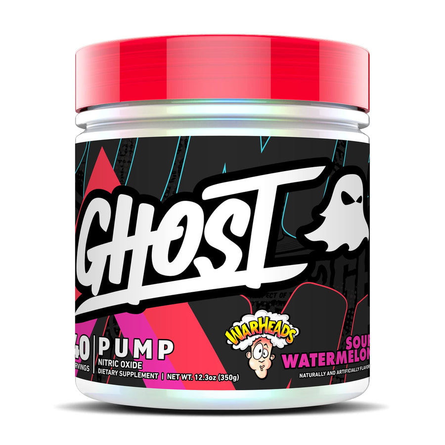 GHOST Pump Nitric Oxide Powder – Sour Watermelon Stim-Free Pump Formula (40 Servings)