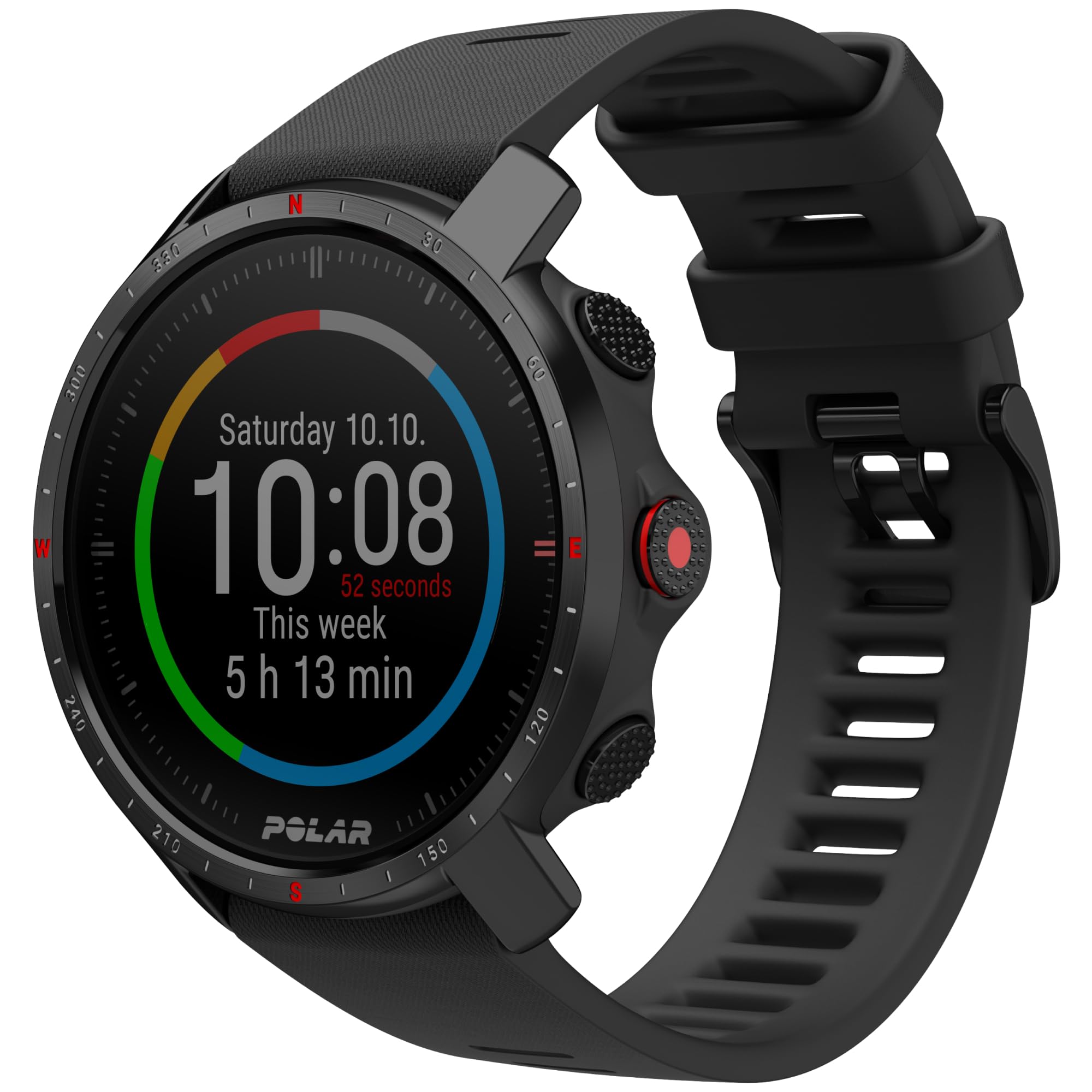 POLAR Grit X Pro - GPS Multisport Smartwatch - Military Durability, Sapphire Glass, Wrist-Based Heart Rate, Long Battery Life, Navigation - Ideal for Outdoor Sports, Trail Running, Hiking, Black