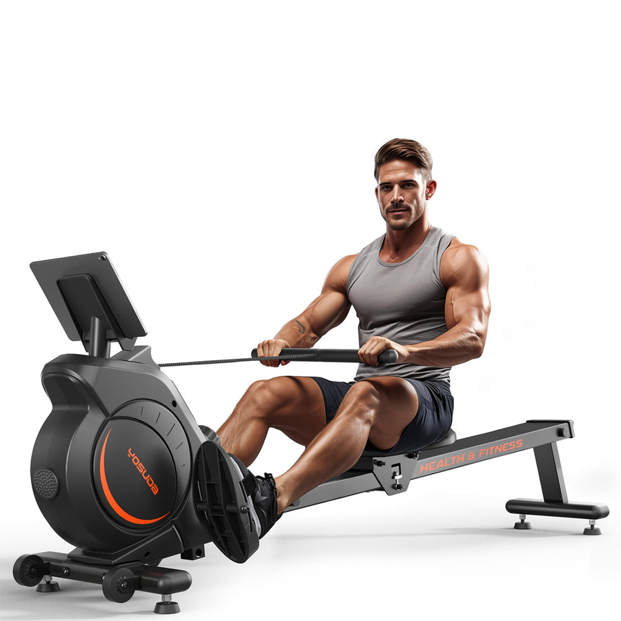 YOSUDA Magnetic Rowing Machine – Home Rower with 350 lbs Weight Capacity, LCD Monitor & Comfortable Seat Cushion – New Version