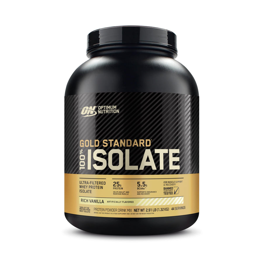 Optimum Nutrition Gold Standard 100% Isolate Protein Powder – Rich Vanilla Flavor (2.91 lb)