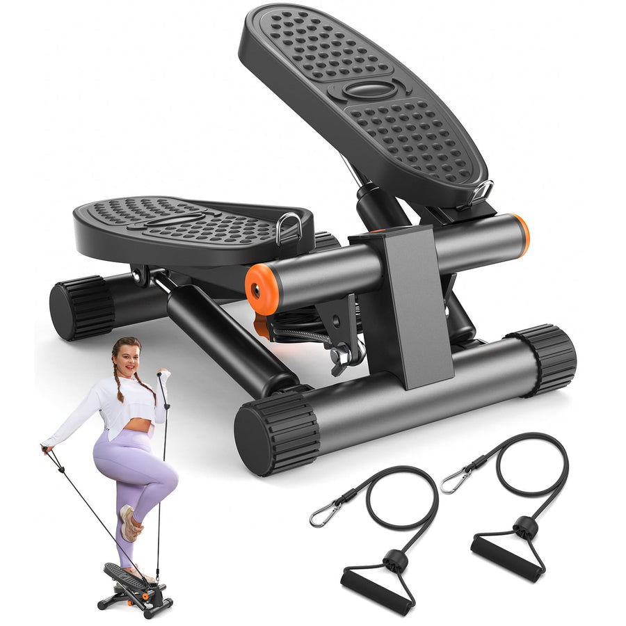 Niceday Mini Stair Stepper – Home Exercise Stepper with Resistance Bands, LCD Monitor & 300 lbs Weight Capacity