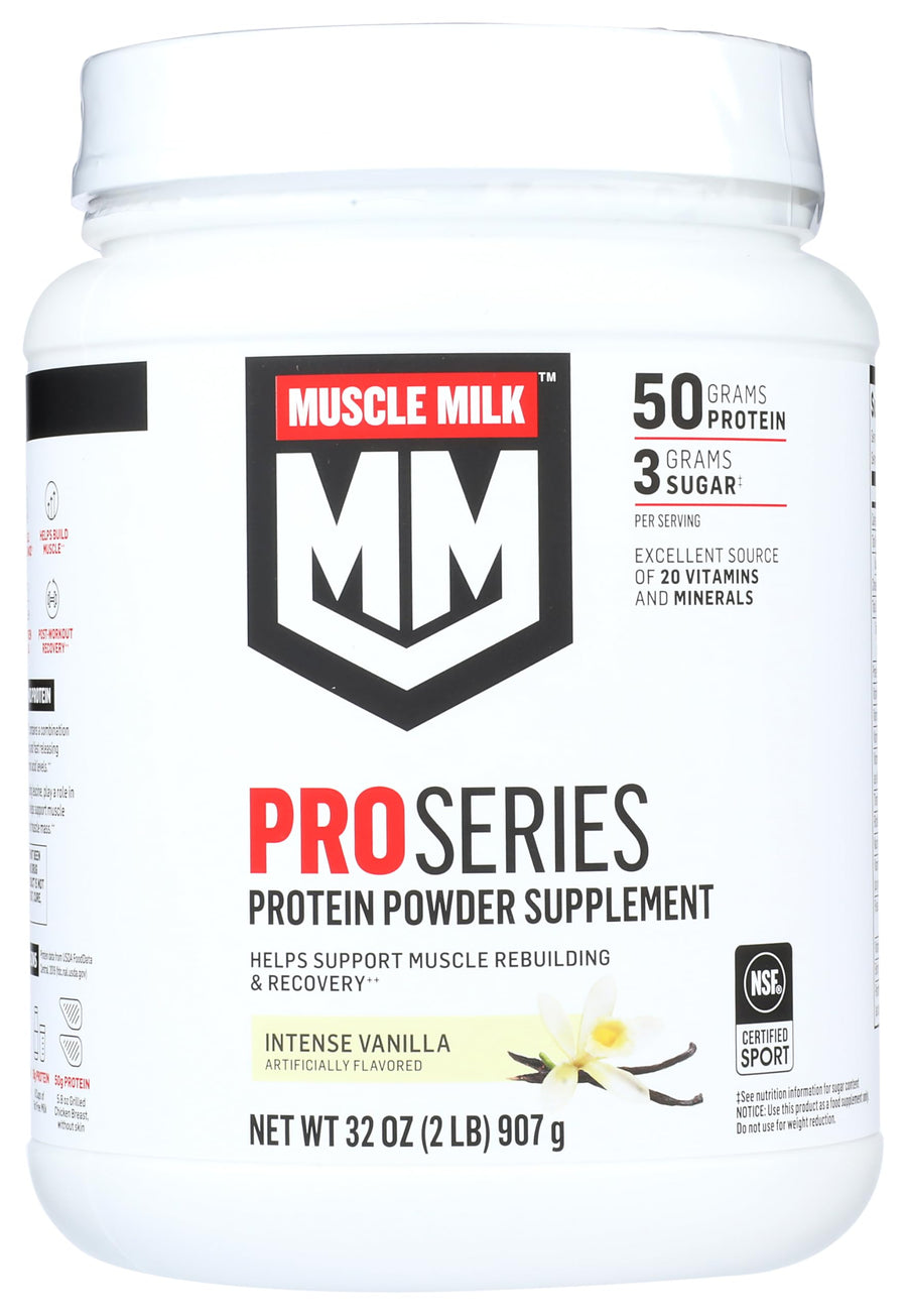 Muscle Milk Pro Series Protein Powder – Intense Vanilla High Protein Muscle Recovery Formula