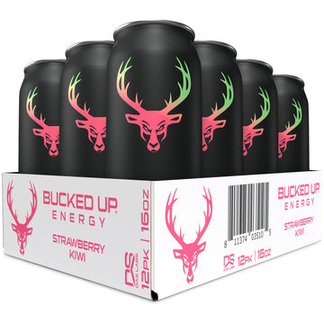Bucked Up Energy Drink 300mg (Strawberry Kiwi) (12 CT)