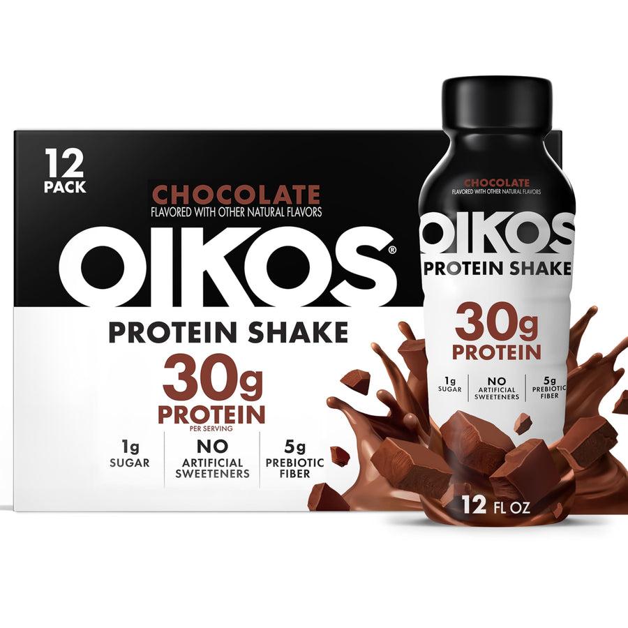 Oikos Protein Shake – Chocolate High Protein Ready-to-Drink Shake (30g Protein)