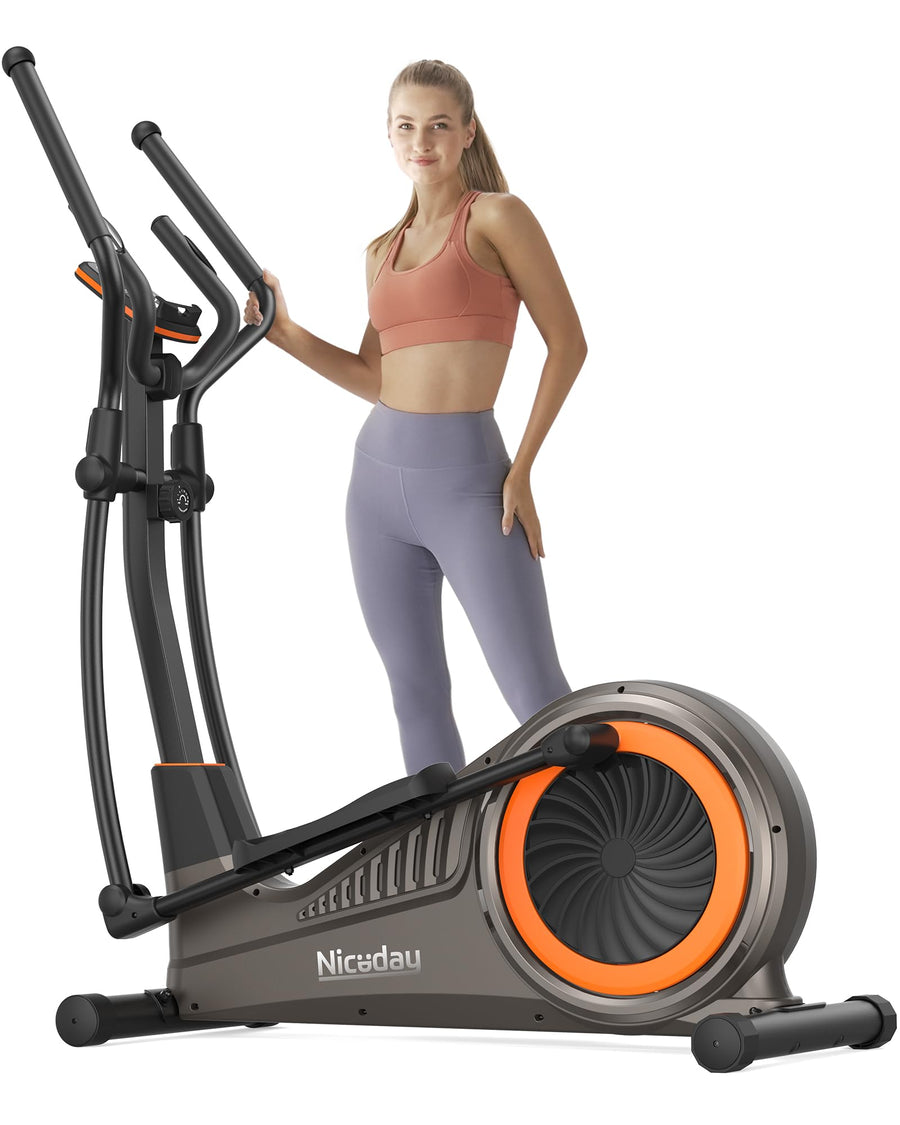 Niceday Elliptical Machine – Cross Trainer with Hyper-Quiet Magnetic System, 16 Resistance Levels, 400 lbs Weight Capacity