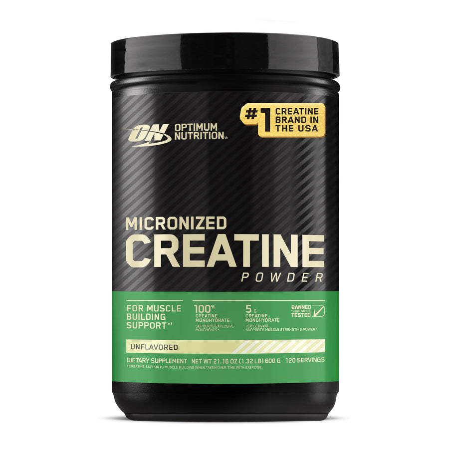Optimum Nutrition Micronized Creatine Monohydrate Powder – Unflavored Creatine Supplement (120 Servings)