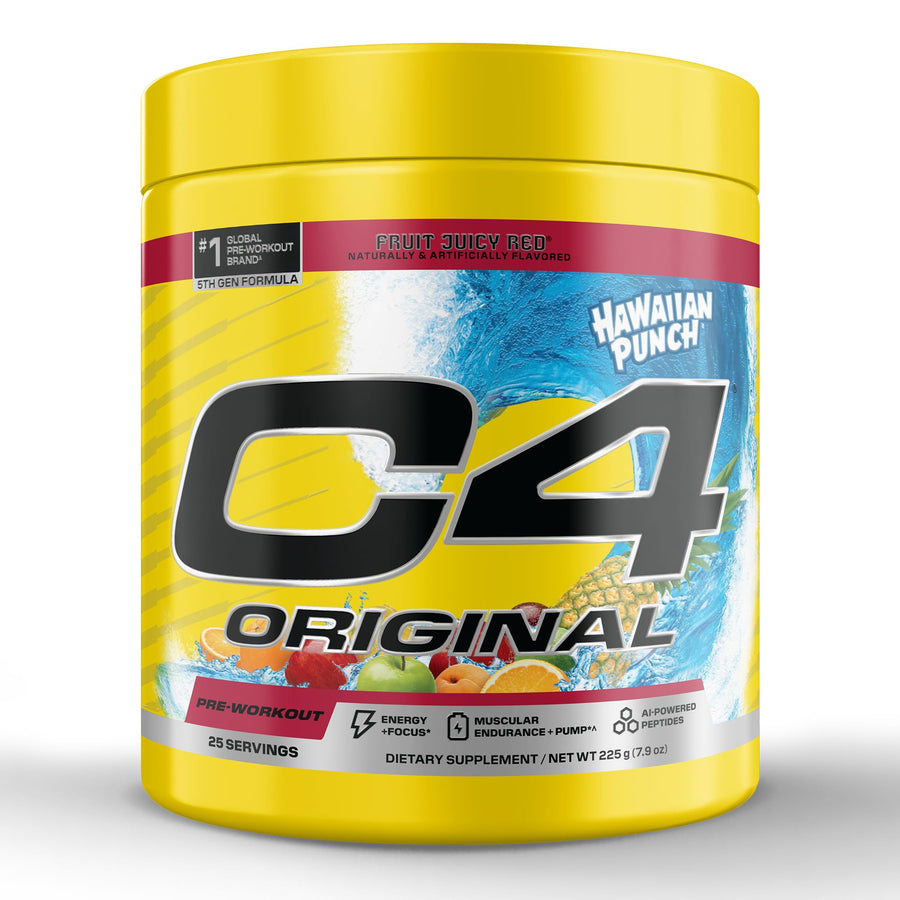 C4 Original Pre Workout – Hawaiian Punch Flavor, Energy & Focus Pre Workout (25 Servings)
