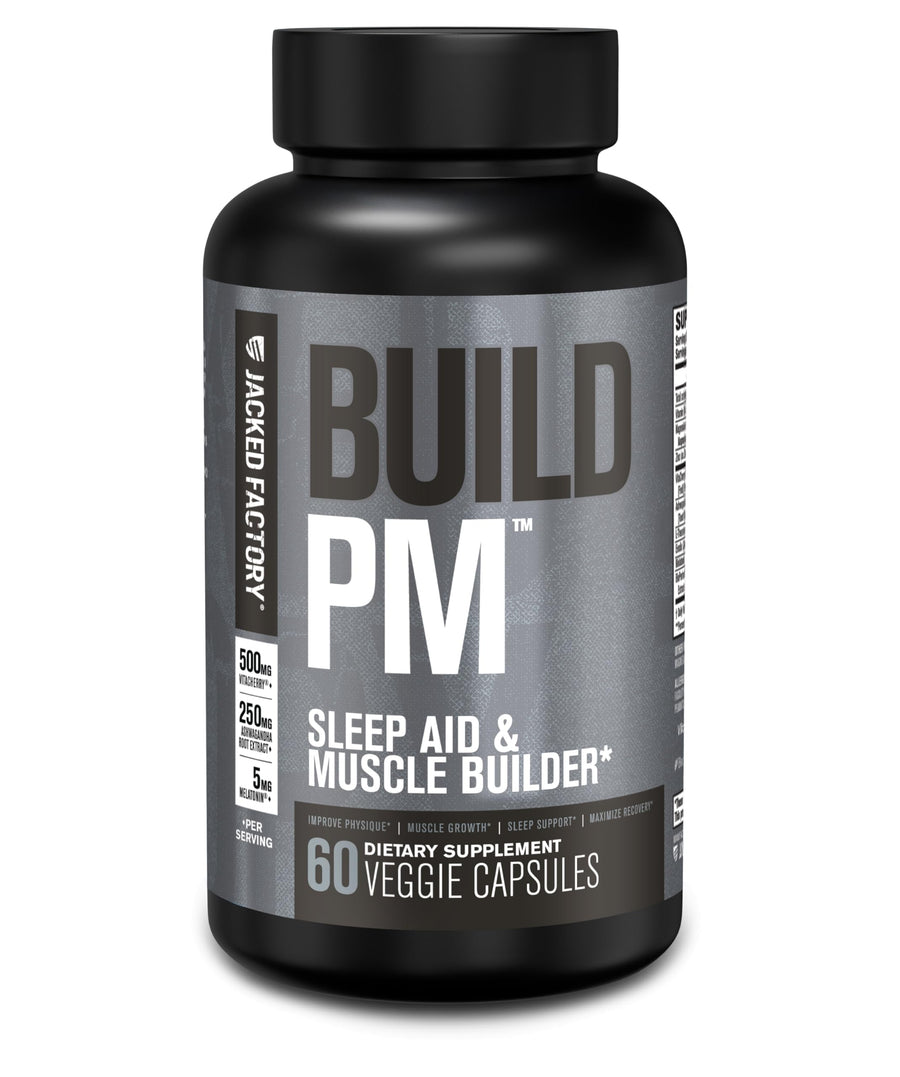 Jacked Factory Build PM Night Time Muscle Builder & Sleep Aid – Night Recovery & Sleep Support Formula