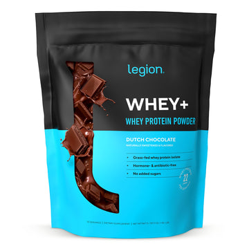 LEGION Whey+ Protein Whey Isolate from Grass Fed Cows - Whey Protein Isolate Powder Low Calorie, Non-GMO, Sugar Free, Lactose and Gluten Free, All Natural Protein Powder for Men & Women 30 Servings