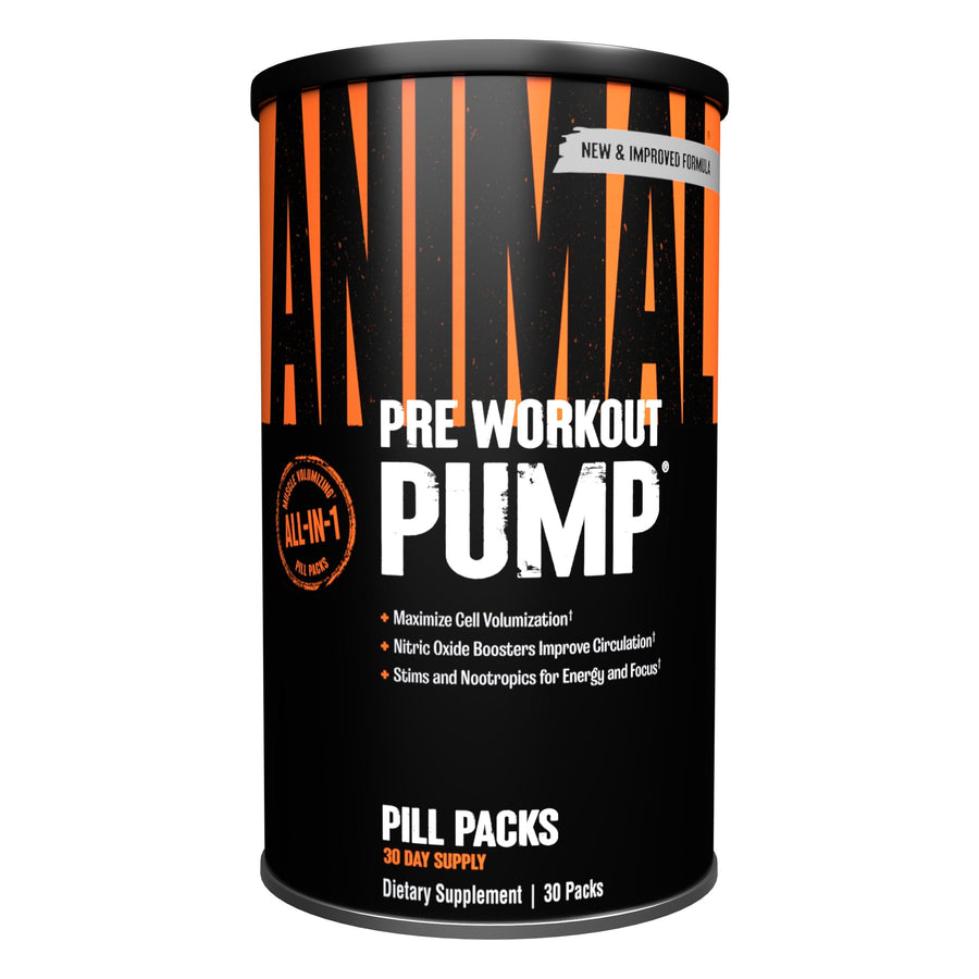 Animal Pump Pre-Workout Supplement – Energy, Focus & Muscle Volumizing, Nitric Oxide, Creatine, Nootropics, 30 Packs