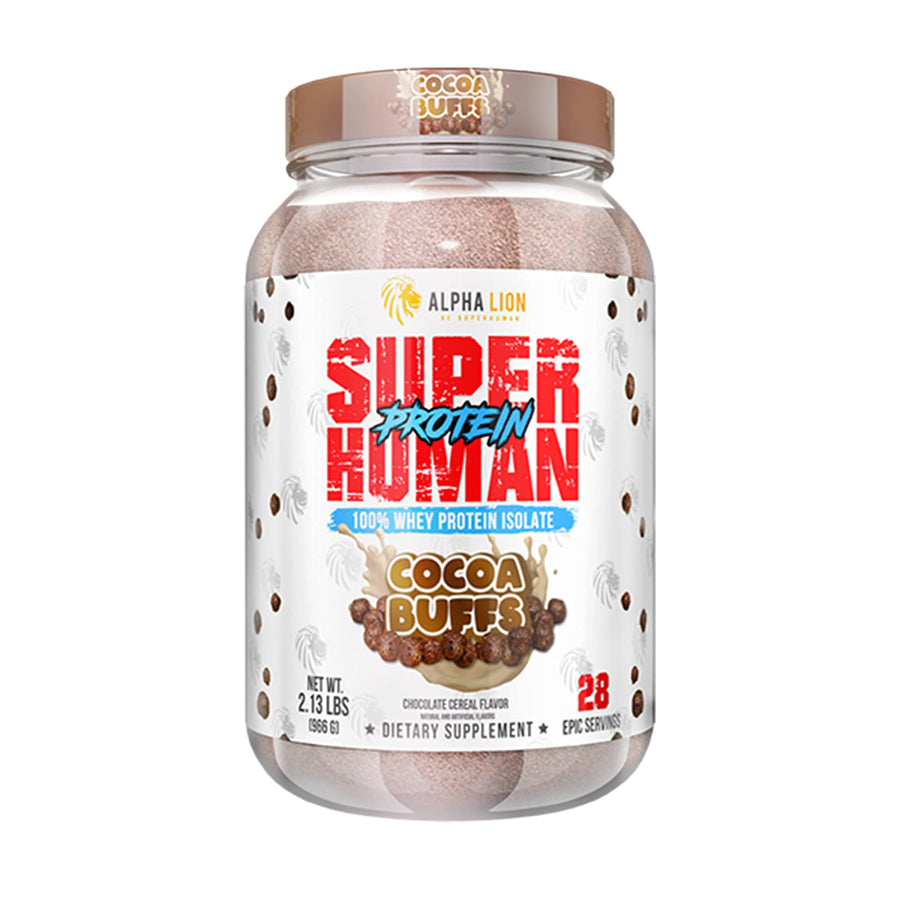 Alpha Lion Superhuman Whey Protein – Cocoa Buffs Flavor, Whey Isolate Muscle Recovery Protein (28 Servings)
