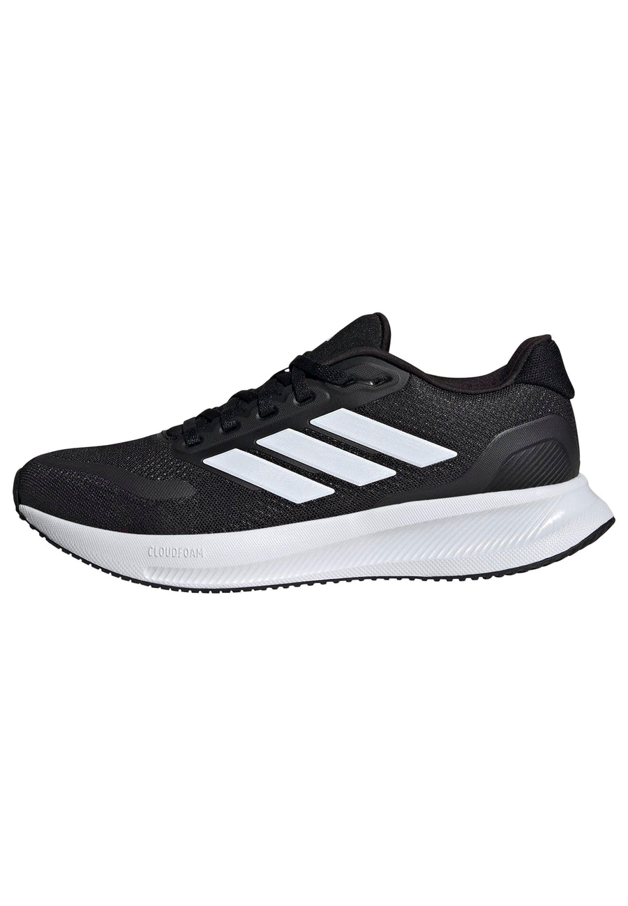 adidas Women's Runfalcon 5 Running Shoes – Black Cloudfoam Cushioned Everyday Sneakers