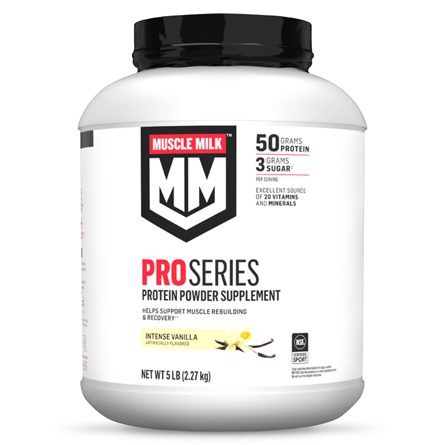Muscle Milk Pro Series Protein Powder – Intense Vanilla High-Protein Muscle Support Formula