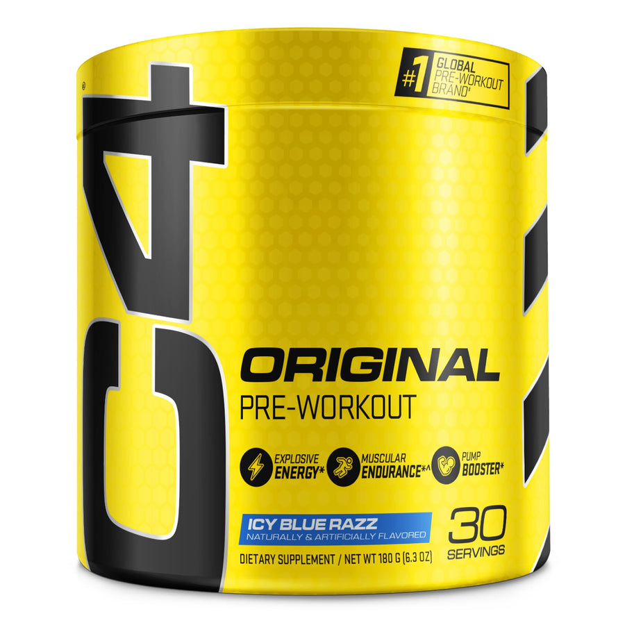 Cellucor C4 Original Pre Workout – Icy Blue Razz Flavor, Energy & Focus Supplement (30 Servings)