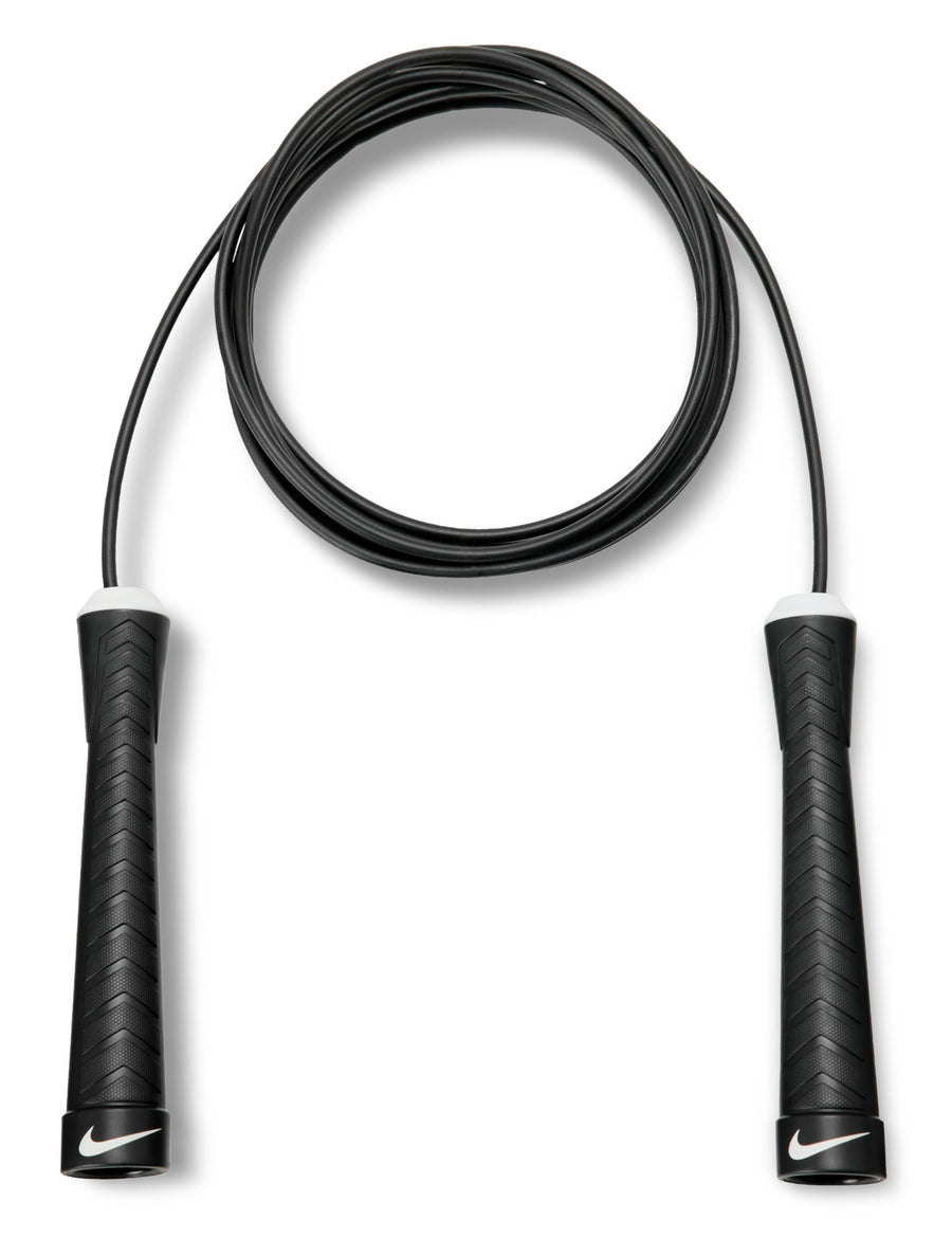 Nike Speed Jump Rope – Adjustable High-Density Training Jump Rope (Black/White/White)